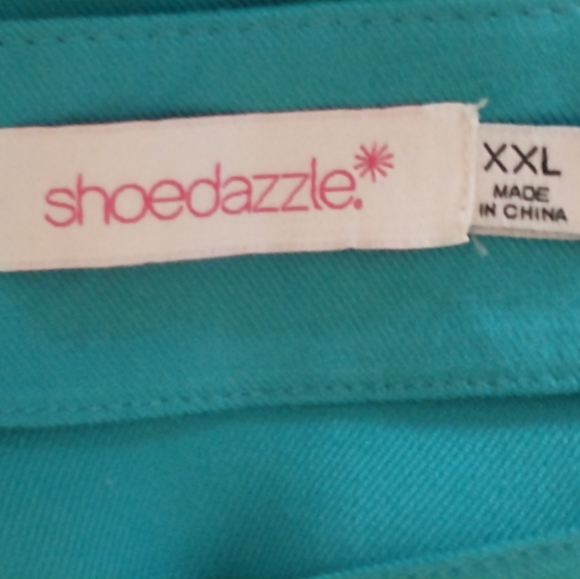 XXL NWT SHOEDAZZLE Aqua Green Faux Wrap Skirt - Picture 4 of 15